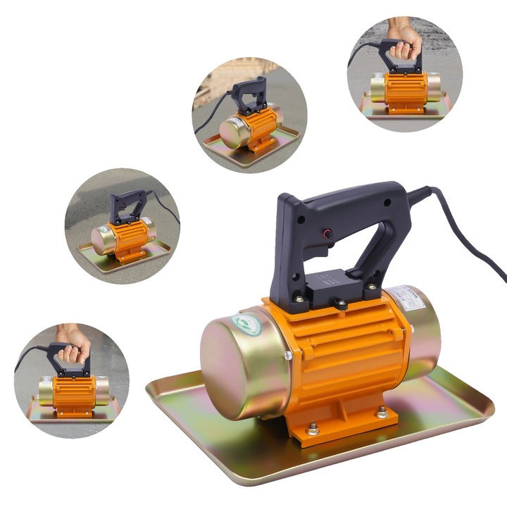 Elektromos betonvibrátor, vas, 250 W, 3500 fordulat/perc, 28 x 20 x 26 cm, többszínű