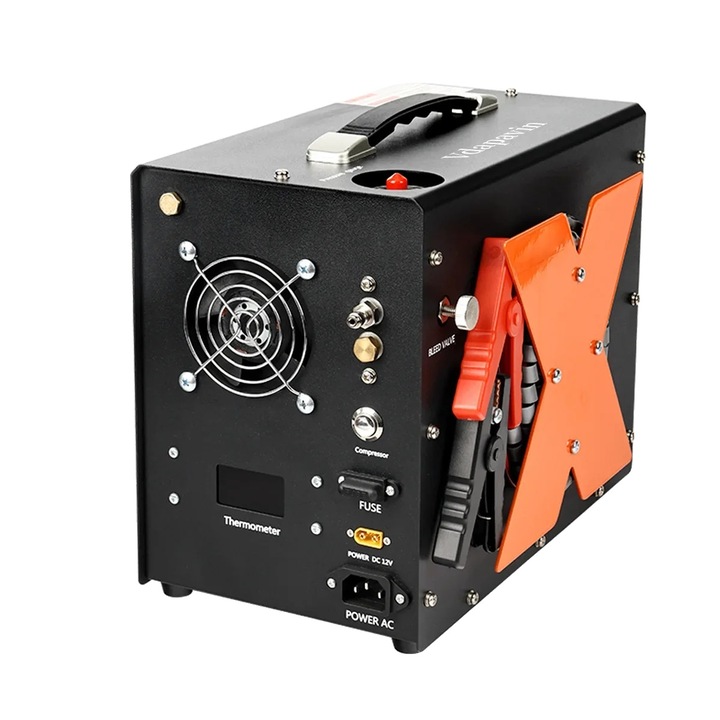 Преносим въздушен компресор, 4500 psi, 220V-12V, бърза скорост на напомпване, за домашна или автомобилна употреба