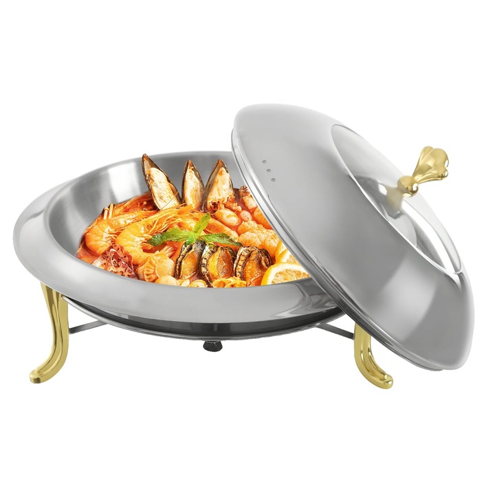 Тава Gastronorm, 3L, неръждаема стомана, стъкло, дръжка против запарване, вентилация