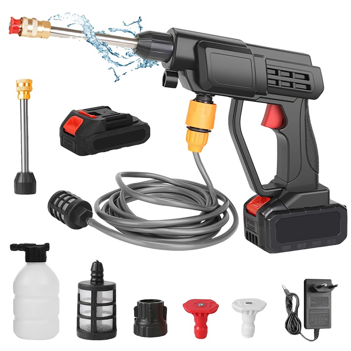 Пистолет за миене под налягане, 300W, 70BAR, с 1 батерия, 41.5x23x6.2cm
