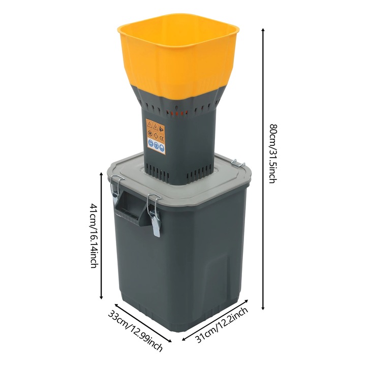 Masina de tocat cereale electrica, capacitate 45 l sau 30 l, viteza 19000 rpm, 30 l