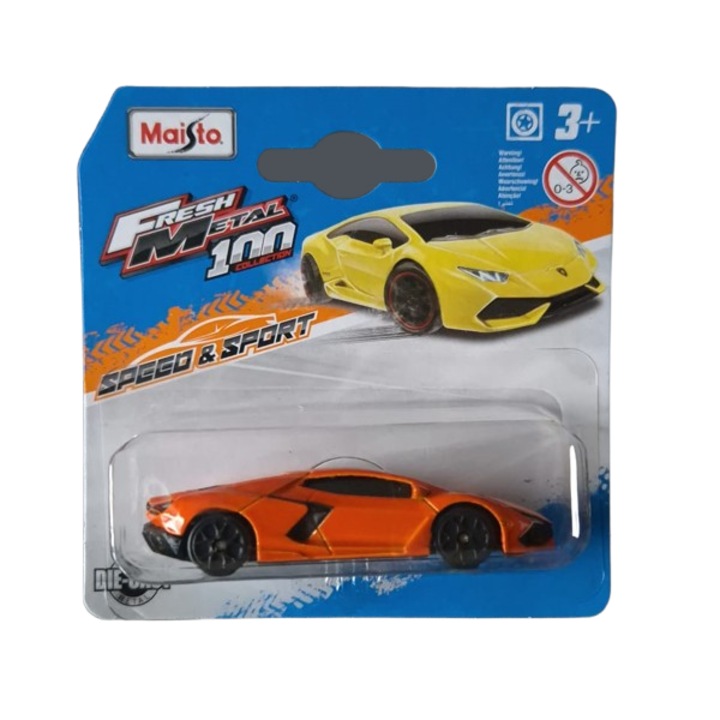 Lamborghini Revuelto hibrid modell, 2023, narancssárga, Maisto 1/64