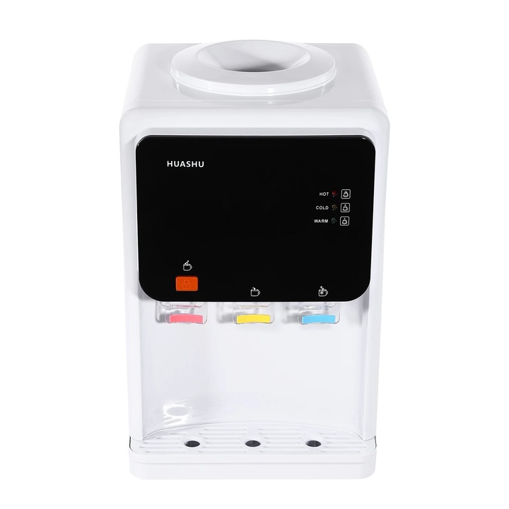 Dozator de apa, alb, optiuni apa calda si rece, blocare de siguranta pentru copii, 31x30x48cm