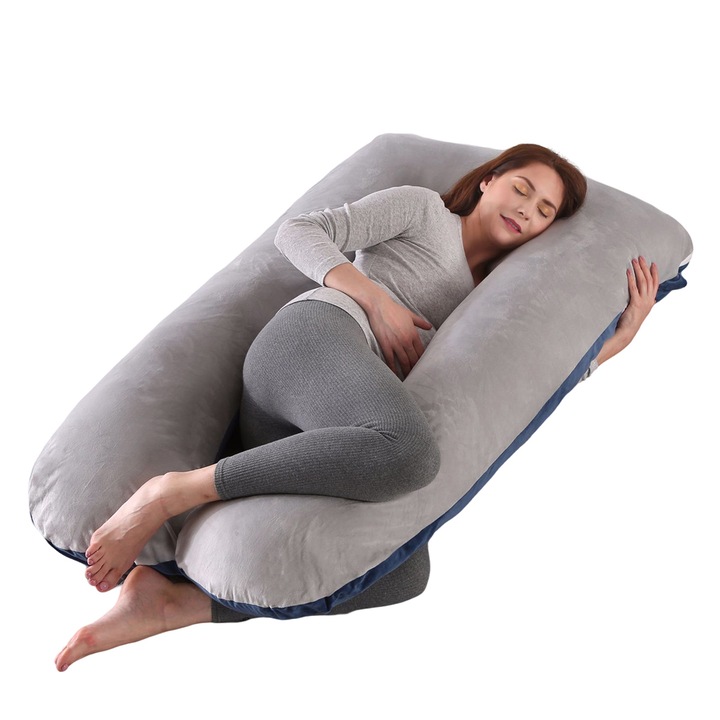Perna gravide, reglabila, detasabila, bumbac si fleece, U-shape, 15.1x20cm, 1.3kg