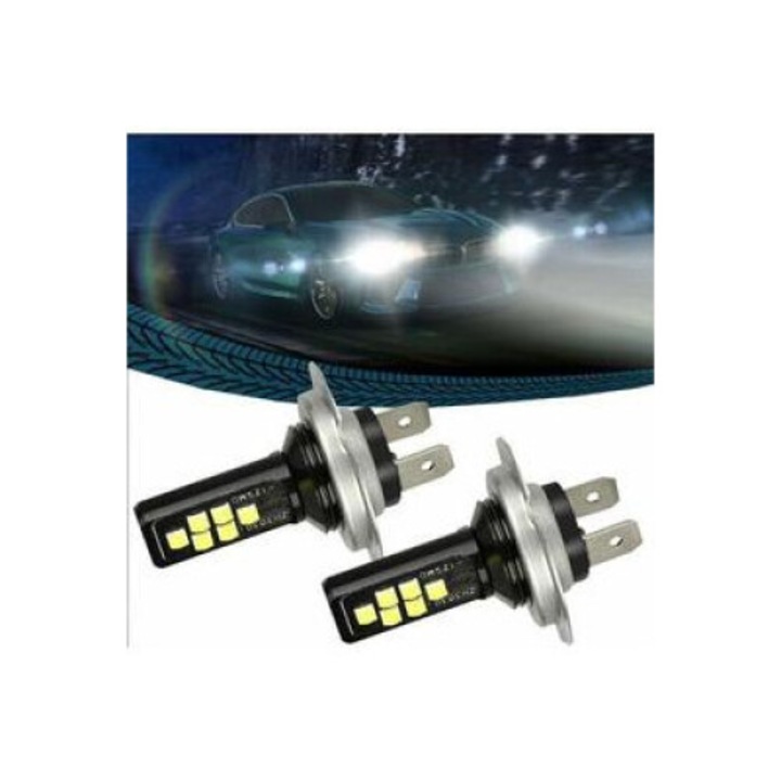 Комплект H7 LED крушки за фарове, 6000K, 2 броя