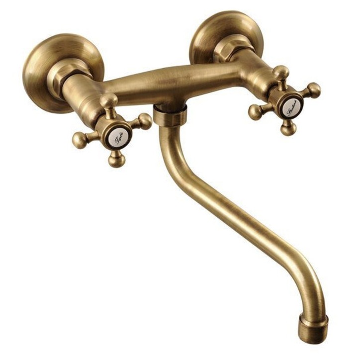 Смесител, Sapho, ANTEA, санитарен, ретро, бронзов, 215x190x230 мм, стенен монтаж
