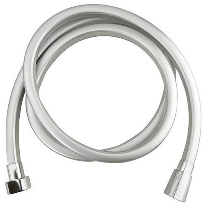 Furtun de dus patrat Sapho QUADROFLEX, 150 cm, argintiu/crom - 1208