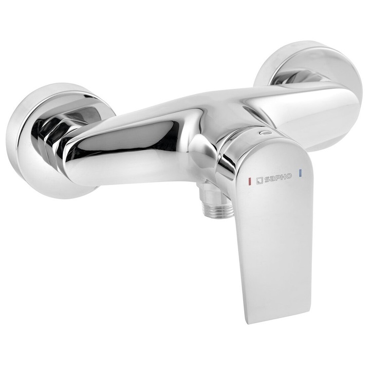 Fali zuhanycsaptelep, Sapho, KAI, króm, 150mm, 35mm