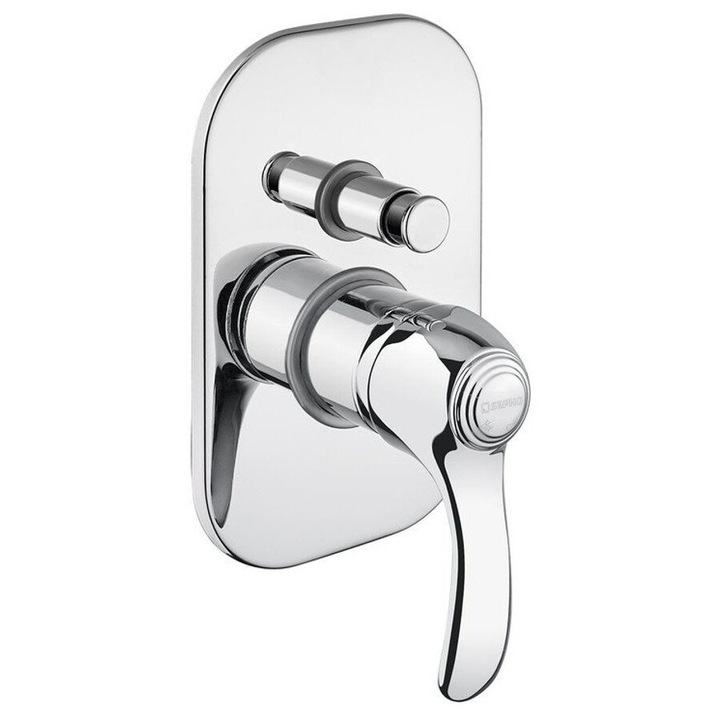 Ретро смесител за душ, Sapho KIRKE, хром, 190 мм, 2 изхода