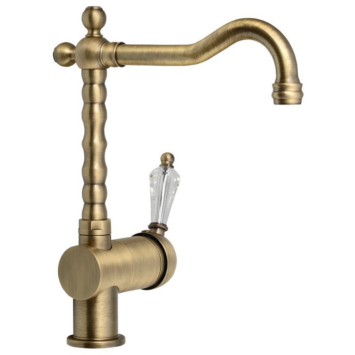 Санитарен смесител, Sapho, KIRKE CRYSTAL, бронз, 303x190 мм