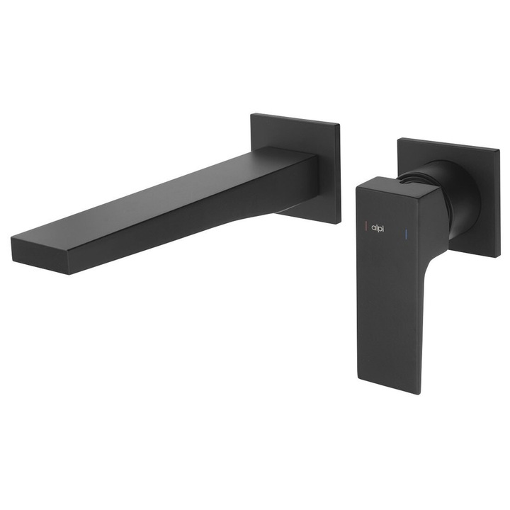 Смесител за баня, Sapho, DIMY, 2 функции, матово черно, 160x63x187 мм