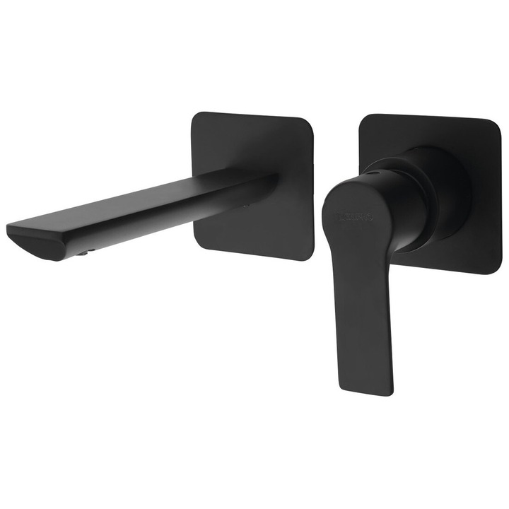 Fürdőszobai csaptelep, Sapho, PAX, 190x80x160mm, matt fekete, 2 funkció