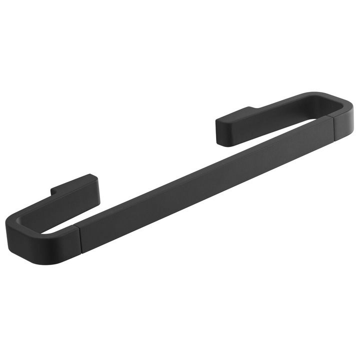 Поставка за кърпи Gedy SAMOA, 300x65 мм, черна, монтаж чрез пробиване