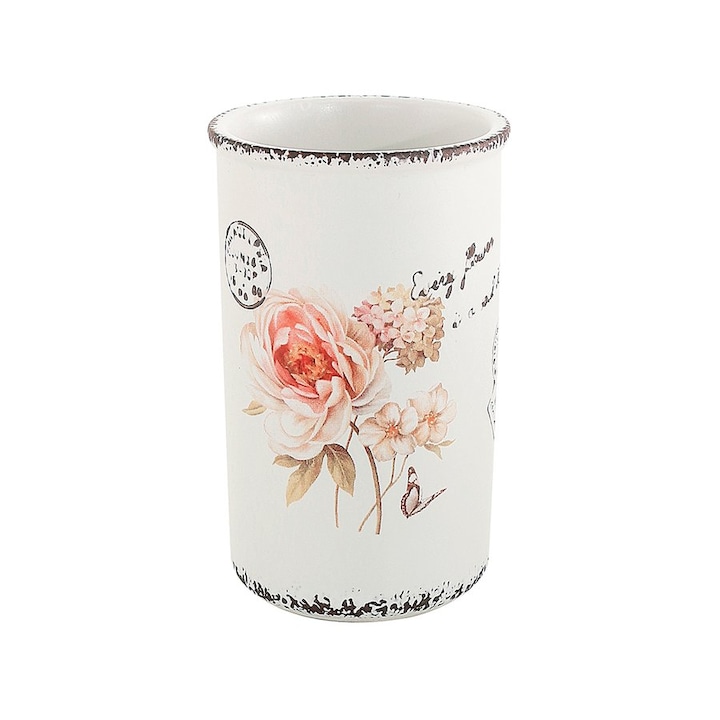 Gedy fogkefetartó, CLOTHILDE, kerámia, fehér, 72x118x72 mm