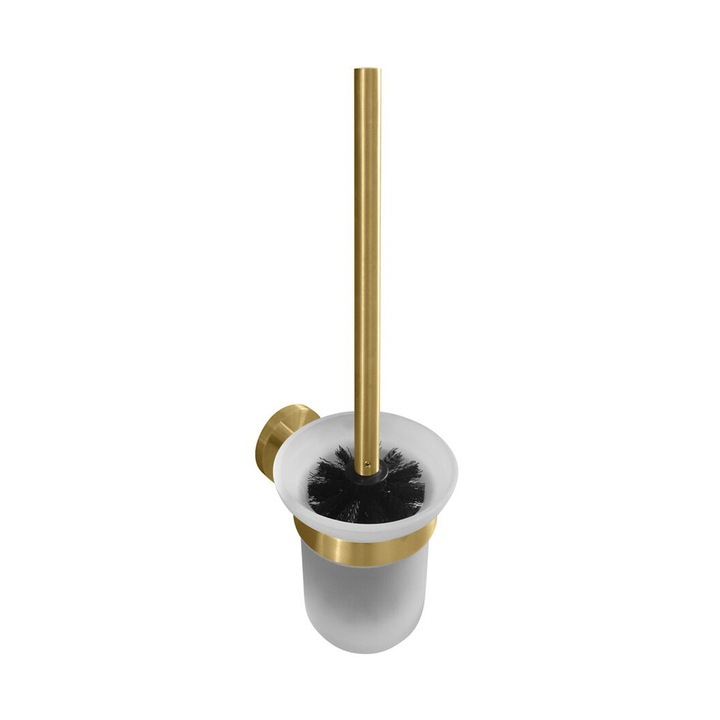 WC-tartó, Sapho, X-ROUND, matt arany, 95x370x140 mm, üveg