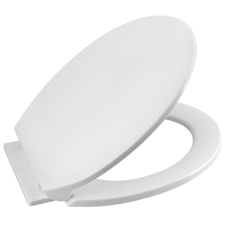 Капак за тоалетна чиния Aqualine, с плавно затваряне, бял, 35.5x44см, 1 част