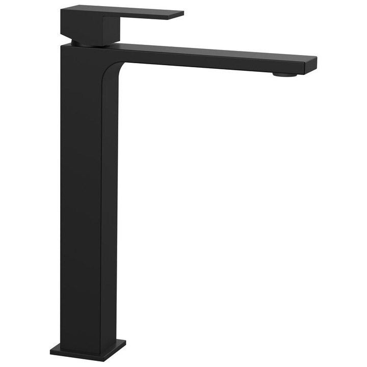 Fürdőszobai csaptelep, Sapho, CUBEMIX, matt fekete, 278 mm