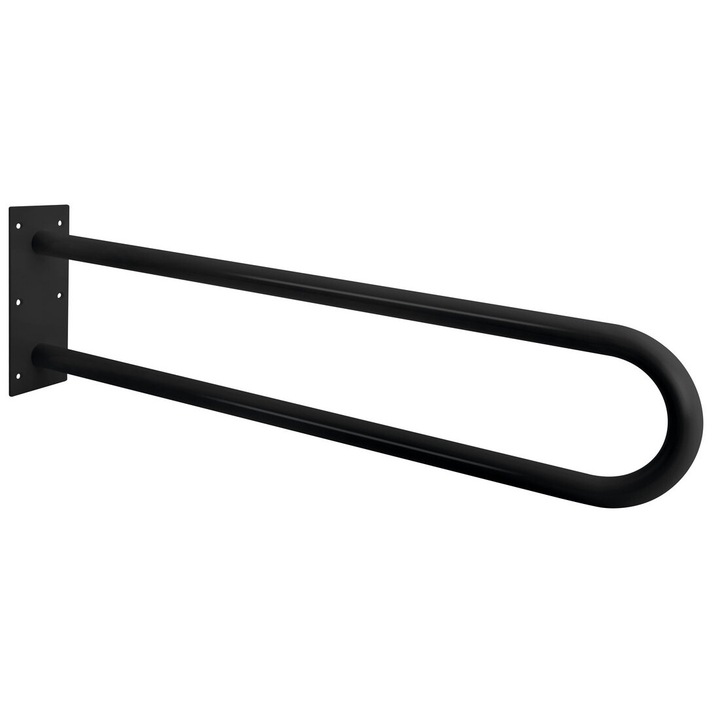 Fürdőszobai tartó, Sapho, fix fogantyúval, 100x250x616mm, fekete, teherbírás 120kg