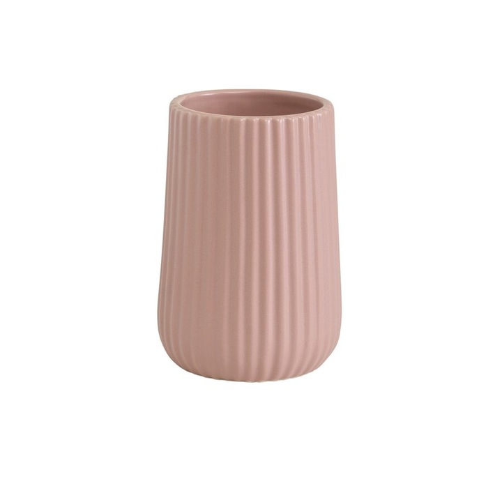 Държач за четка за зъби, Gedy, MARIKA, керамичен, розов, 80x116 мм