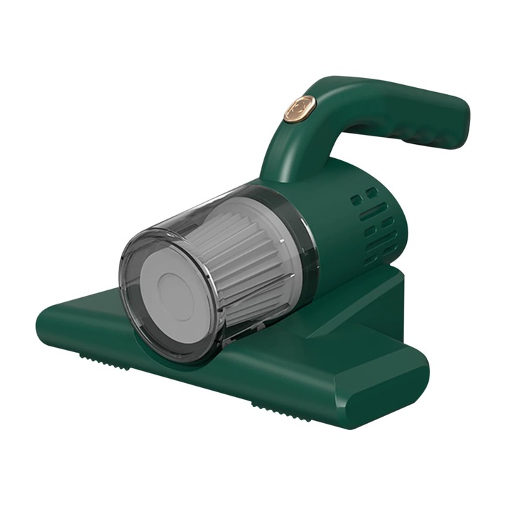 Aspirator pentru pat, 24.5x20x13.7cm, cu filtru lavabil, verde/gri