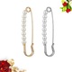Brosa din aliaj cu perle artificiale, set 2 bucati, auriu si argintiu, 7.3x2x1cm