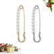 Brosa din aliaj cu perle artificiale, set 2 bucati, auriu si argintiu, 7.3x2x1cm