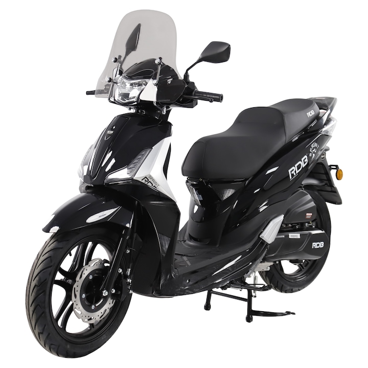 Scuter benzina RDB SPRINT, Euro 5, 125cc, 4 timpi, Negru + CIV inclus