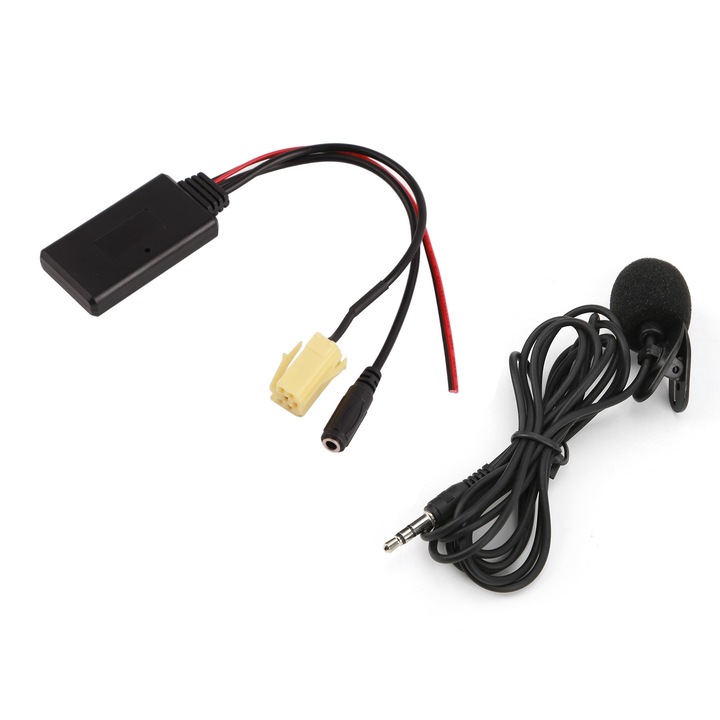 AUX Bluetooth 5.0 kábel adapter mikrofonnal, kihangosítóval, csere Fiat 500/Grande Punto/Qubo/Fiorino modellekhez
