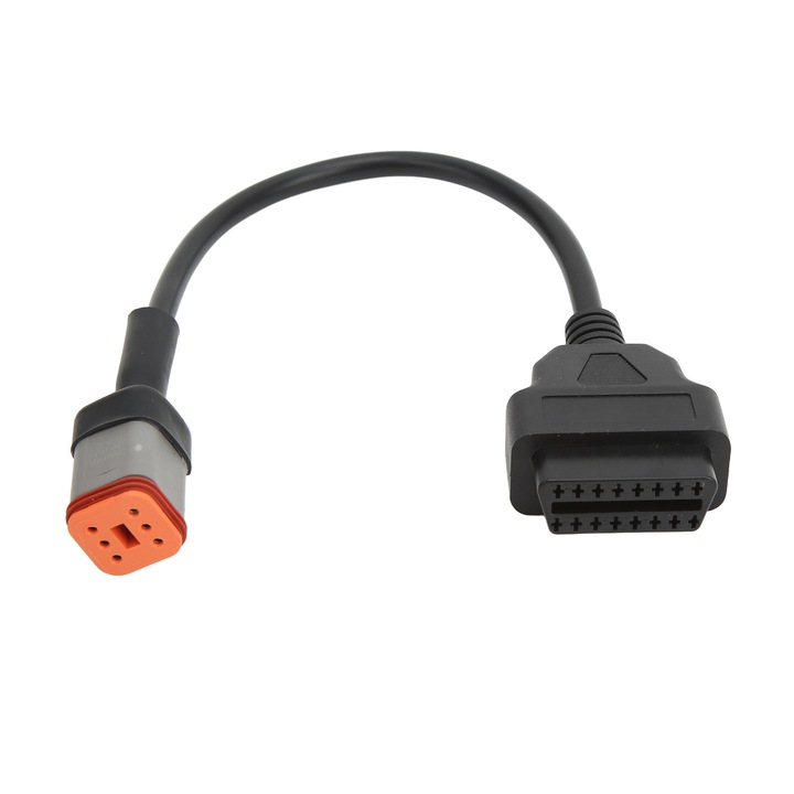 OBD2 6 tűs diagnosztikai adapter motorkerékpárokhoz, ABS, kompakt, üzemanyag-takarékos