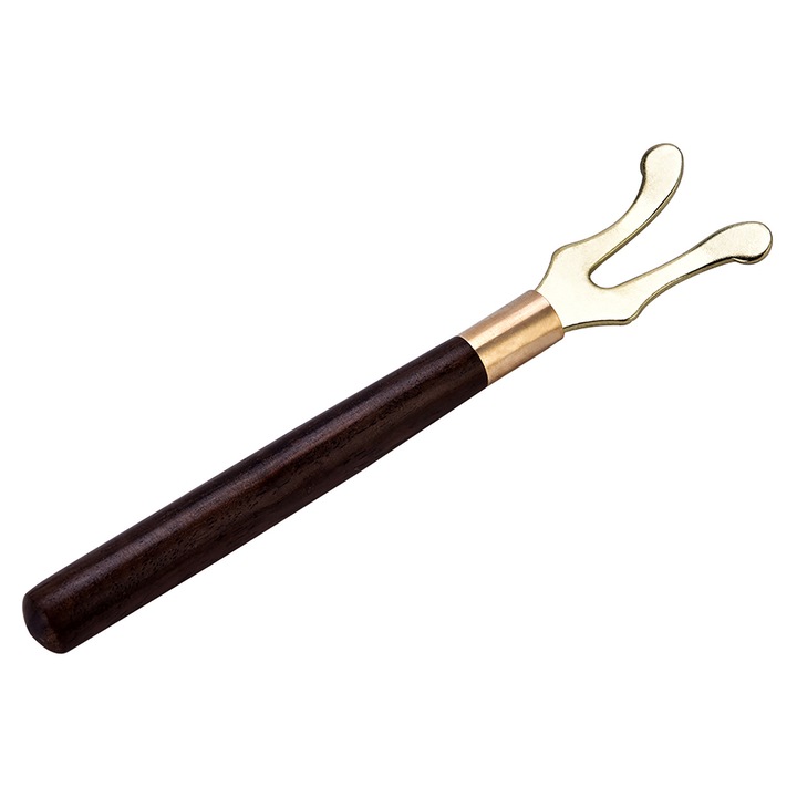 Щипка за чай с термоизолация, Enforose, чугунена глава, дървена дръжка, 16.8x4.7x1.5cm