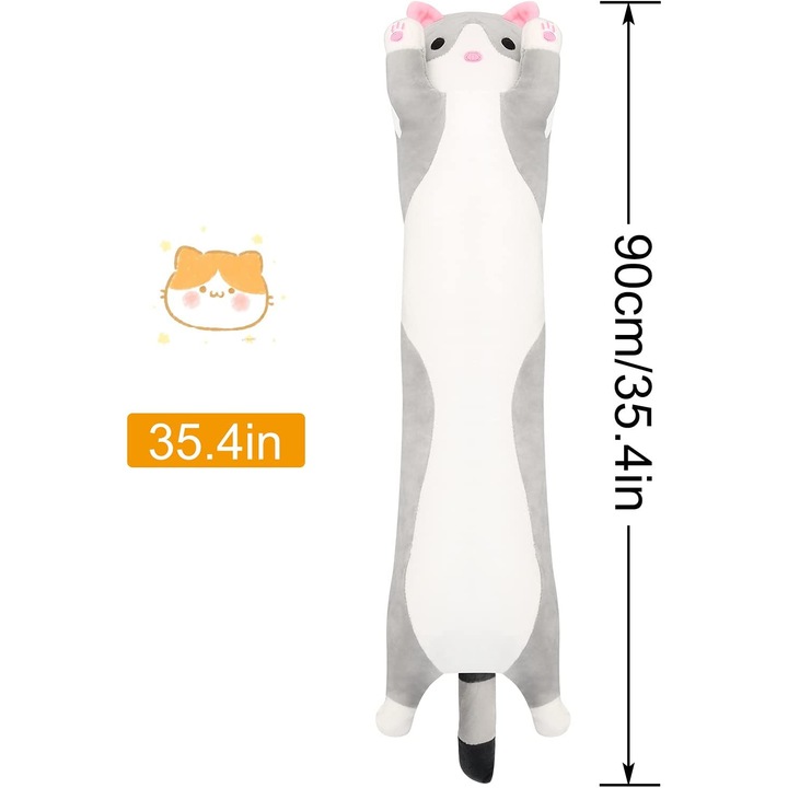 Perna umpluta pisica, Enforose, 100x50cm, bumbac, ferma, design realist