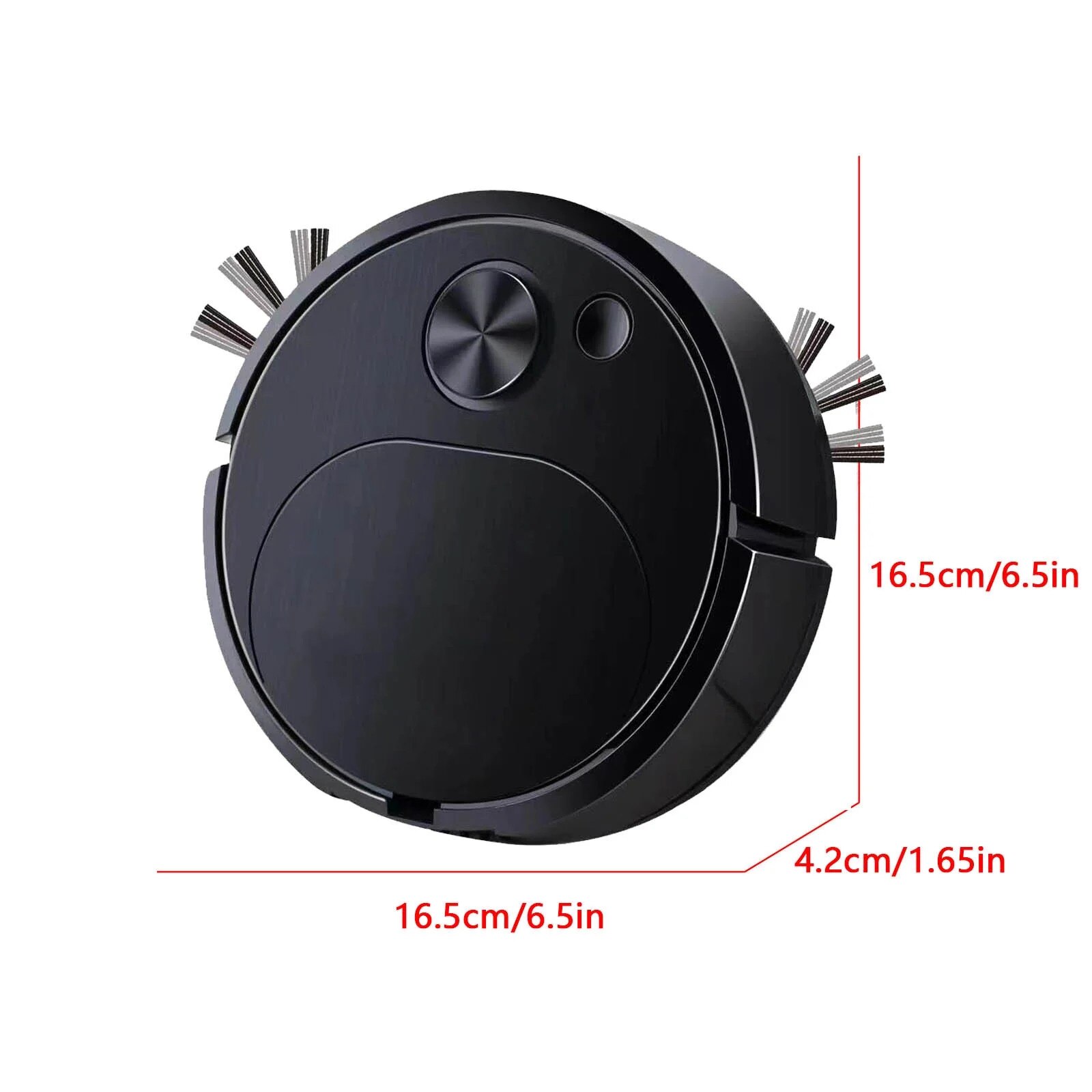 Aspirator robot multifunctional, 18x5.4x18cm, negru