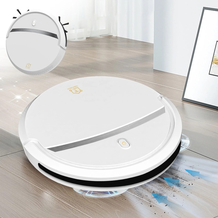 Aspirator robot cu mop ZYBLSSBB LSM2xh9809-BCS0355365, inteligent cu navigare prin senzori, functie mop si aspirare, programabil, multicolor