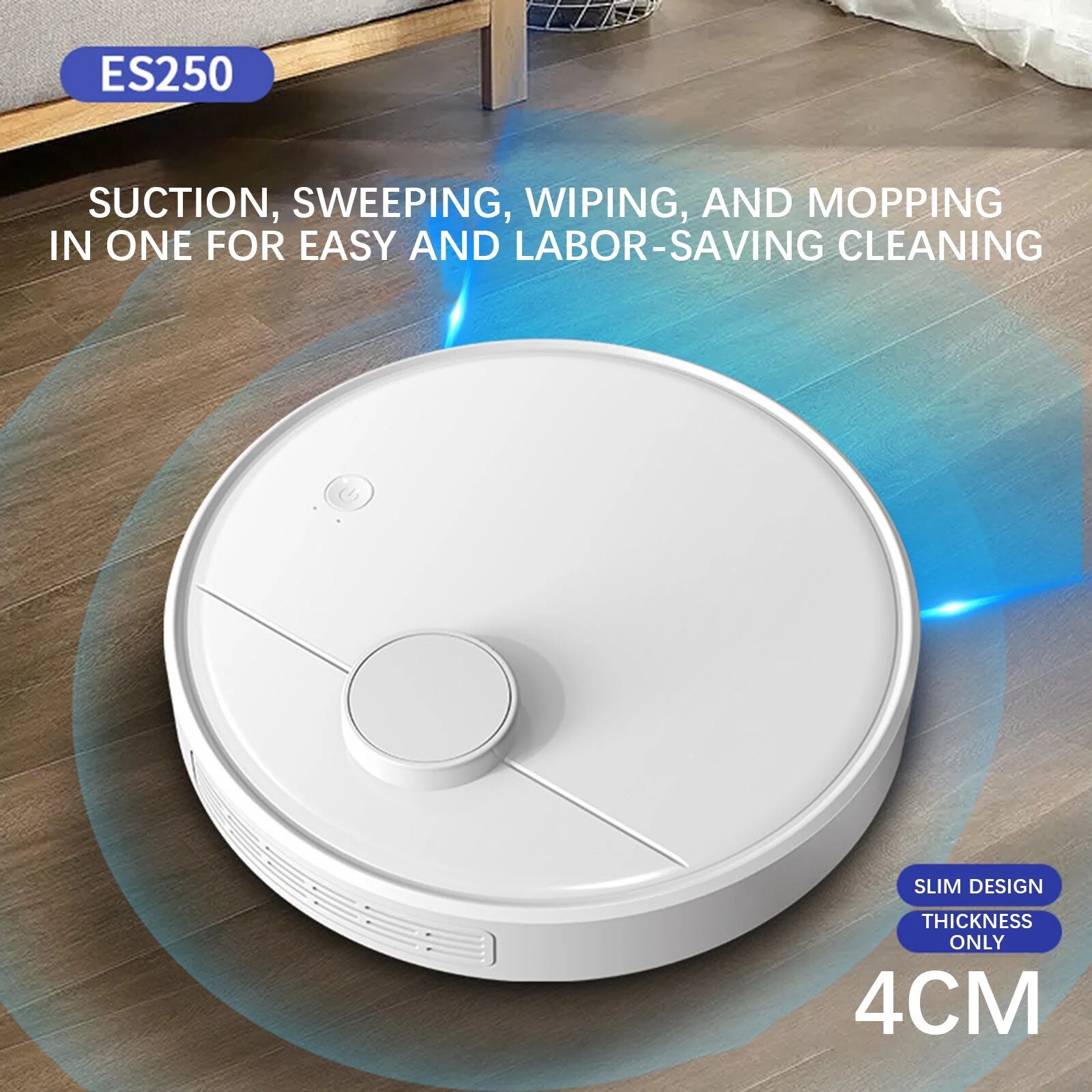 Aspirator robot, 25x25x4cm, 1500mAh, alb