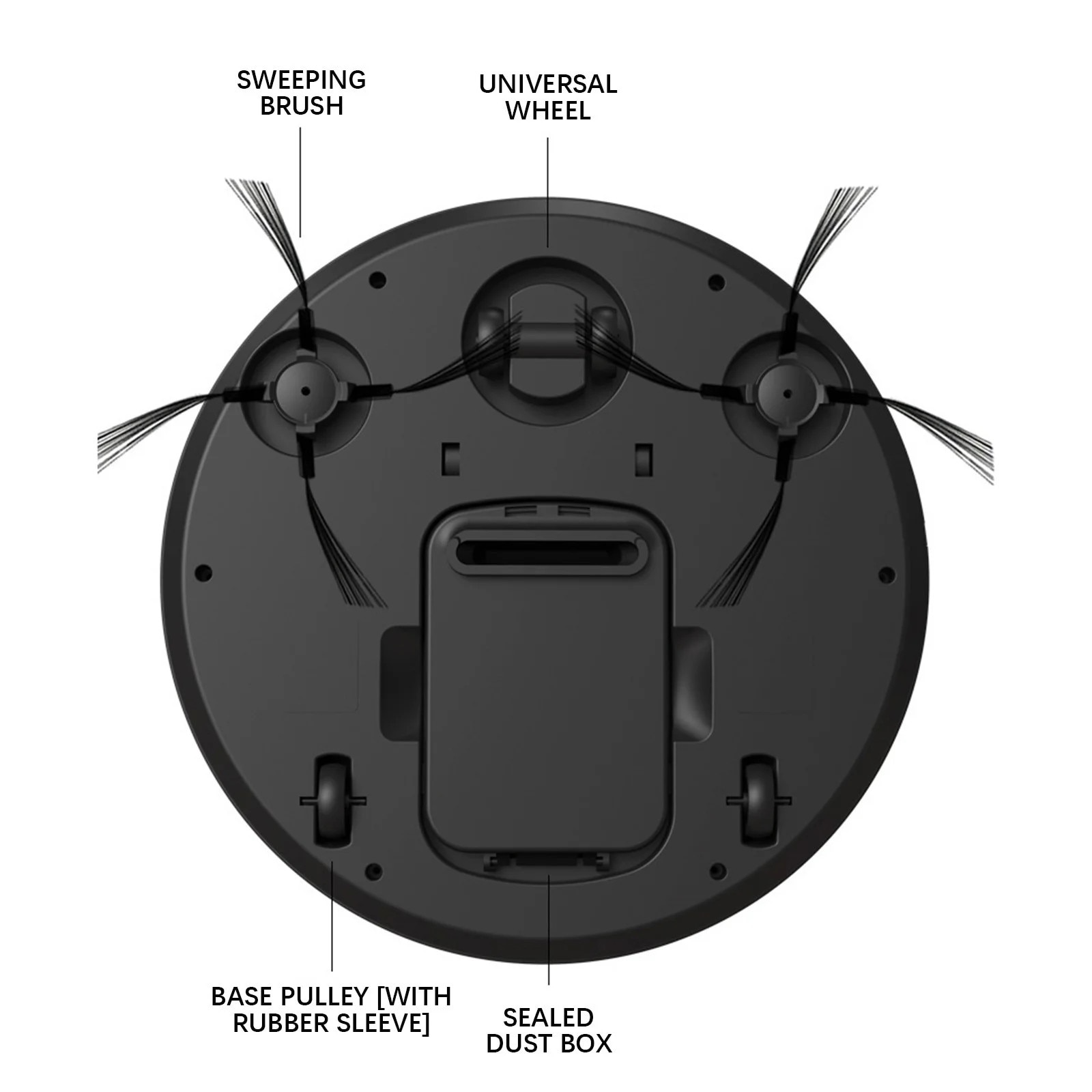 Aspirator robot, 25x25x4cm, 1500mAh, alb