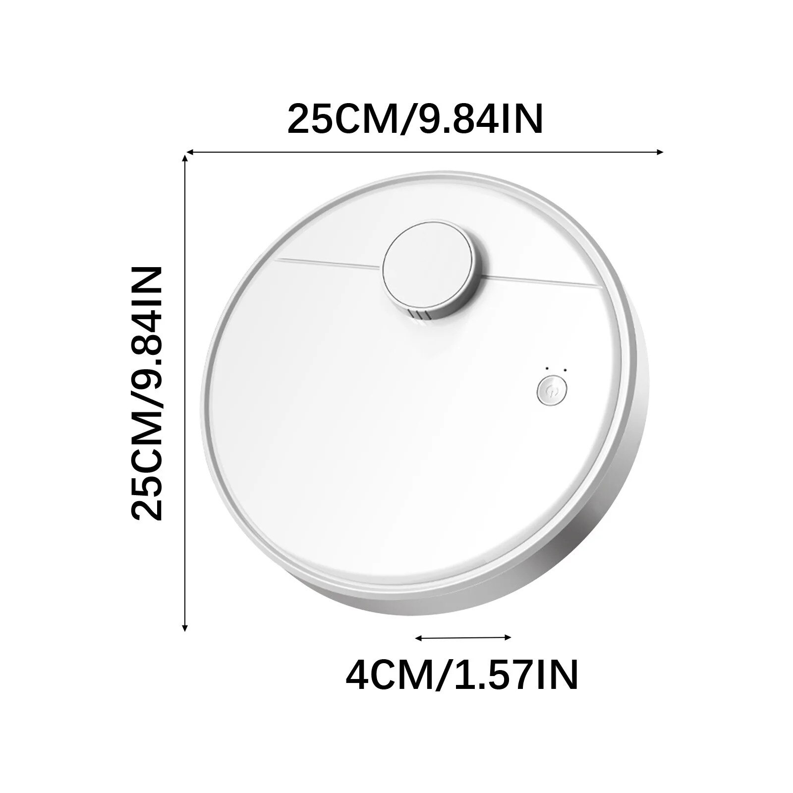 Aspirator robot, 25x25x4cm, 1500mAh, alb