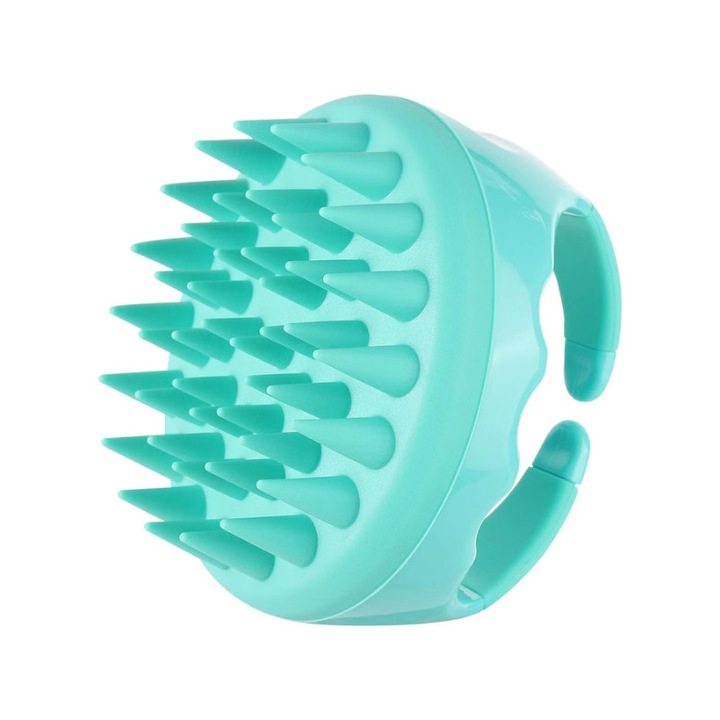 Масажна четка, силикон, тюркоазена