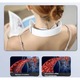 Multifunkcionális készülék a nyaki és vállrész masszírozására, TENS elektromágneses impulzusokkal, 10 masszázsmóddal, 16 állítható intenzitású, hangvezérléssel, fűtéssel, USB töltéssel, 3,7 V