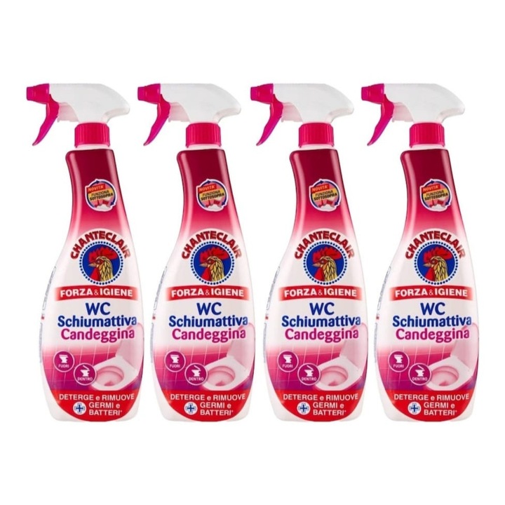 Set 4 x Chante Clair Spray Spuma Wc 625ml Clor