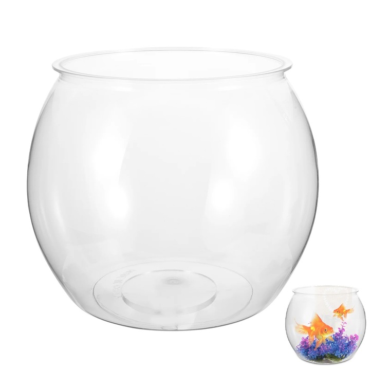 Acvariu birou plastic transparent 20x20x17cm multifunctional