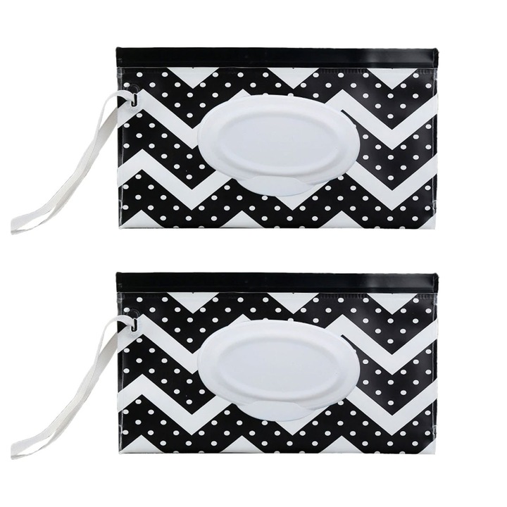 Кутия за мокри кърпички за бебета, Enforose, екологичен материал, размер 9.5x5.5x1.5 инча, дизайн с цип.