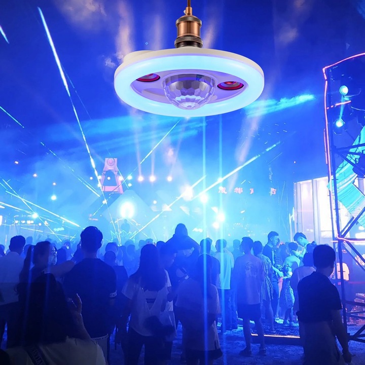 YANYXR LED izzó kettős RGB szórófejjel, fehér távirányítóval