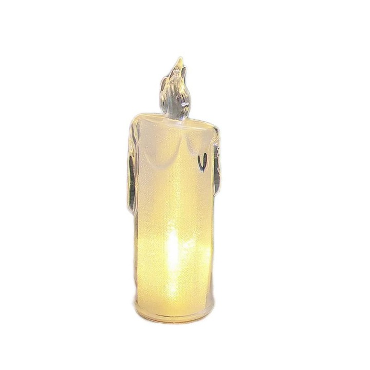 Lampa LED simulare lumanare ZYBLSSBB multicolor cu baza optionala 10x15cm