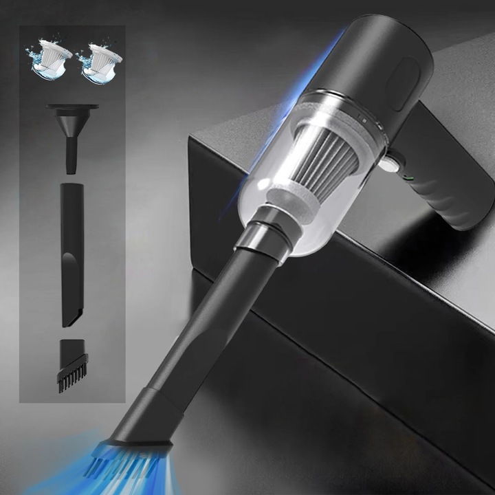 Aspirator auto portabil YANYXR 120W negru 32x14cm set