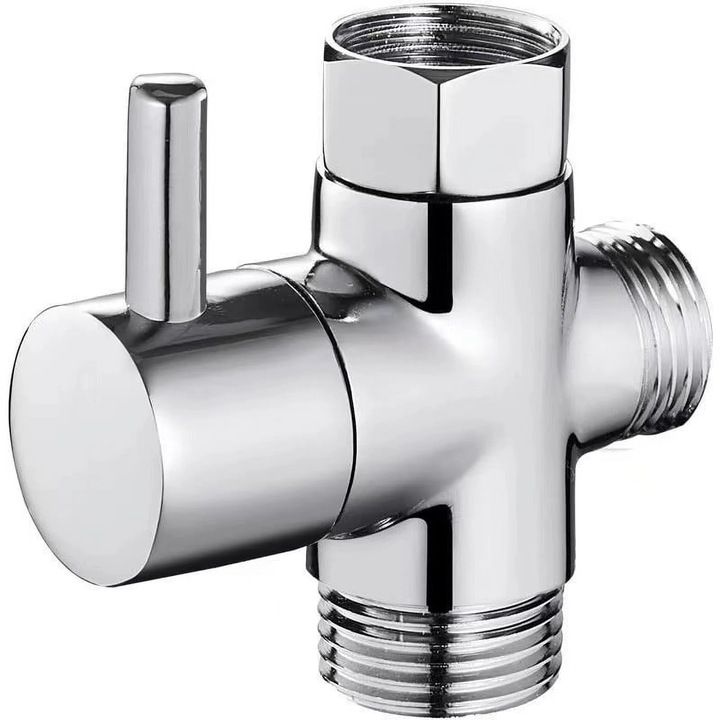 Разпределител за вода YANYXR 3 пътя месинг 7/8"x7/8"x1/2" за душ