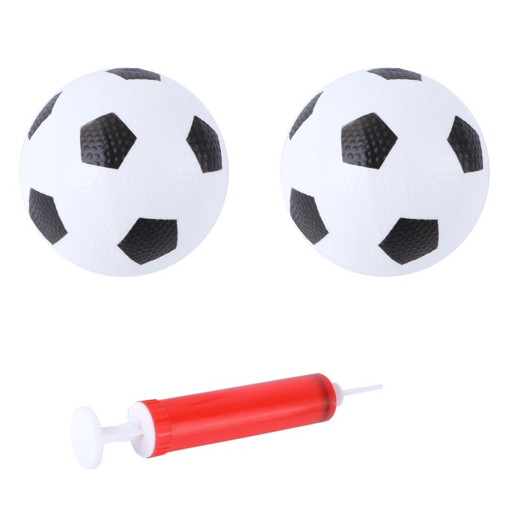 Set mingi mini fotbal copii YANYXR alb rosu 12x12cm PVC