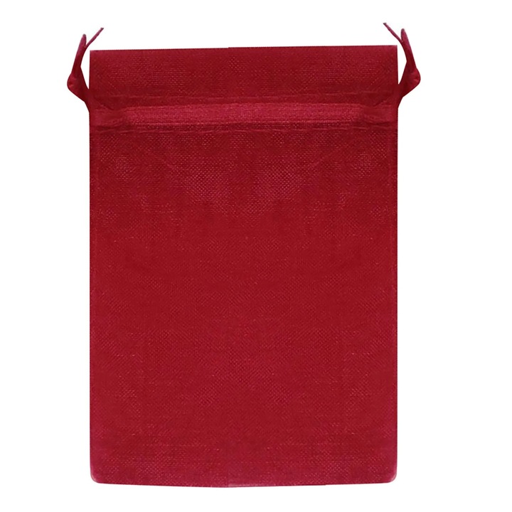 30 db piros organza tasak szett 7x9cm ajándékokhoz, partira, esküvőre