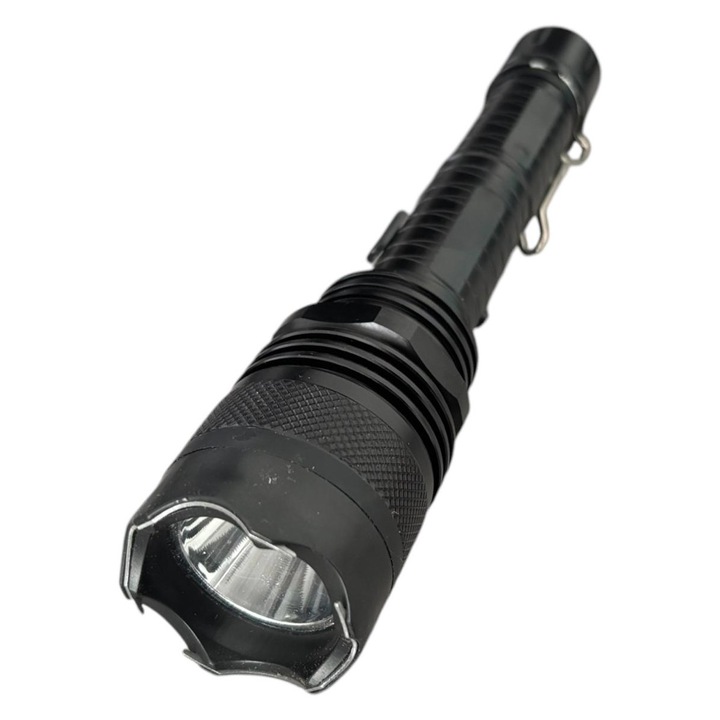 Lanterna autoaparare, electrosoc puternic, metalica, 23.5 cm lungime, Ø4.5 cm, 240 grame, model 1108, AVI-3994