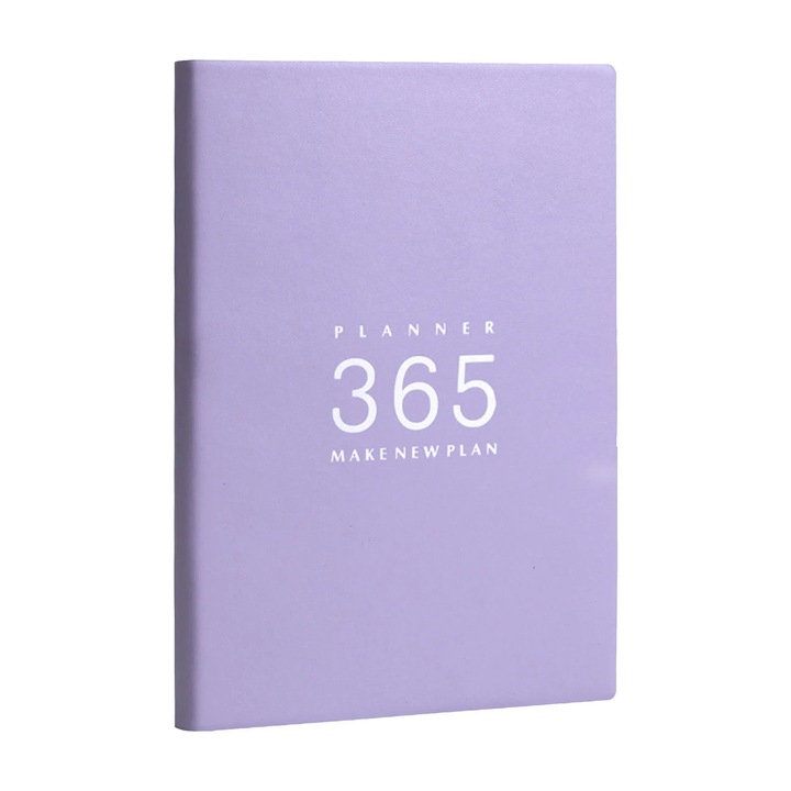 Planner zilnic ZYBLSSBB 365, 1 pagina/zi pentru 2024-2025, 150 foi (300 pag.), 14.5 x 21 cm, liliac, cod LSM2xh386-BCS0421208-3