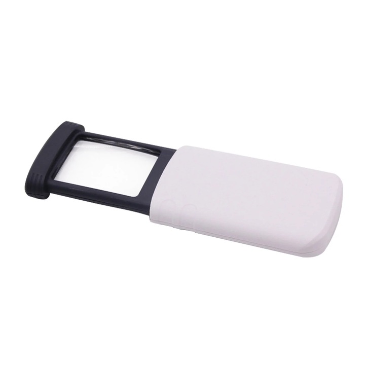 Lupa portabila extensibila 4x, iluminare LED, 9x5x1.5cm, acrilica